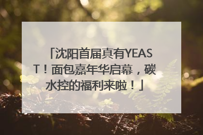 沈阳首届真有YEAST！面包嘉年华启幕，碳水控的福利来啦！